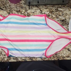 Wonder Nation Colorful Striped Swimsuit
